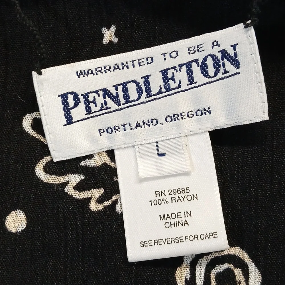 New Pendleton Black & White Striped Reversible Sleeveless Tank Sz L. - Picture 9 of 11